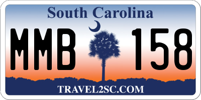 SC license plate MMB158