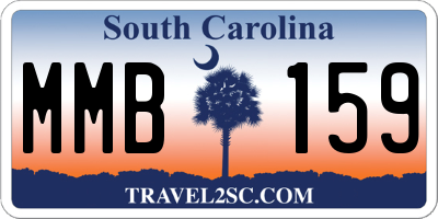 SC license plate MMB159