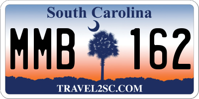 SC license plate MMB162