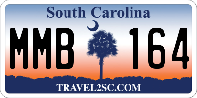 SC license plate MMB164
