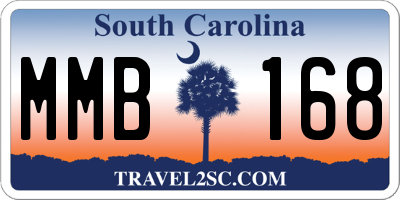 SC license plate MMB168
