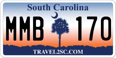 SC license plate MMB170