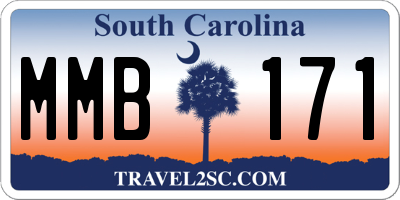 SC license plate MMB171