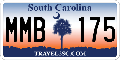 SC license plate MMB175