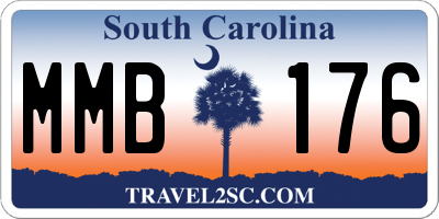 SC license plate MMB176