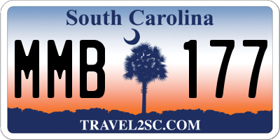 SC license plate MMB177