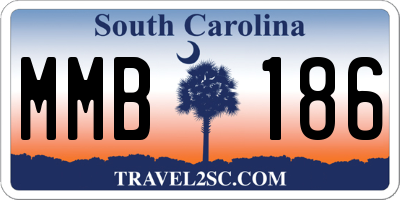 SC license plate MMB186