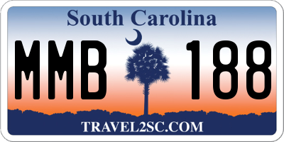 SC license plate MMB188
