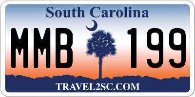 SC license plate MMB199