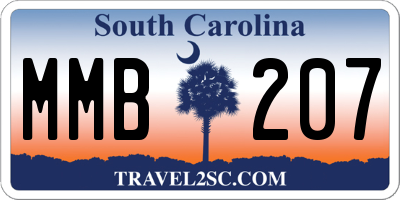 SC license plate MMB207