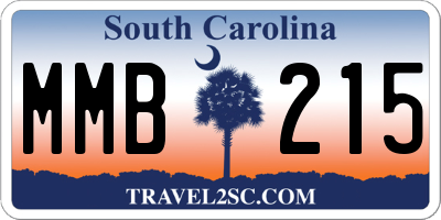 SC license plate MMB215
