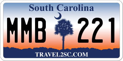 SC license plate MMB221