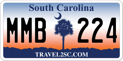 SC license plate MMB224