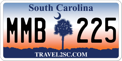 SC license plate MMB225