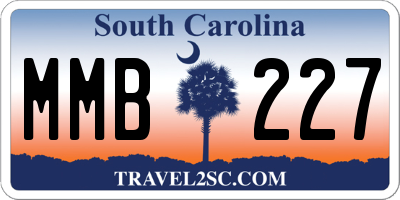 SC license plate MMB227