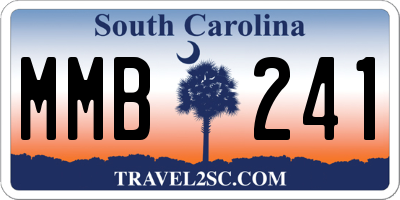 SC license plate MMB241