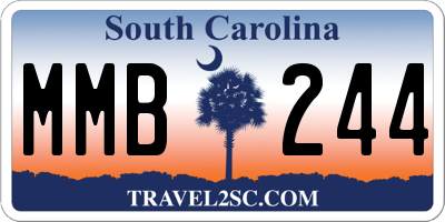 SC license plate MMB244