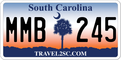 SC license plate MMB245