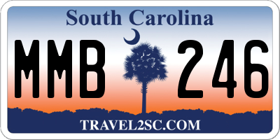 SC license plate MMB246