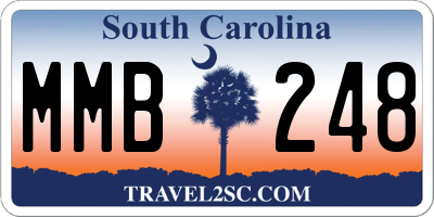 SC license plate MMB248