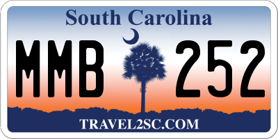 SC license plate MMB252