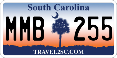 SC license plate MMB255