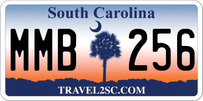 SC license plate MMB256