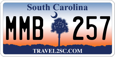 SC license plate MMB257
