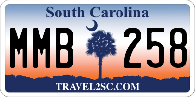 SC license plate MMB258