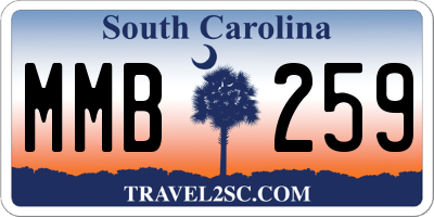 SC license plate MMB259