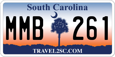 SC license plate MMB261