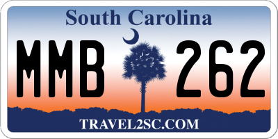 SC license plate MMB262