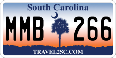 SC license plate MMB266