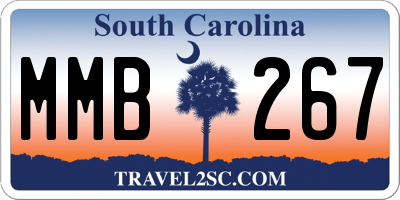 SC license plate MMB267