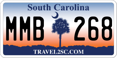 SC license plate MMB268