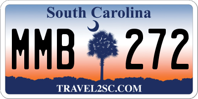 SC license plate MMB272