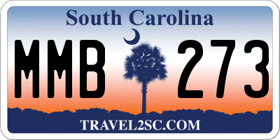 SC license plate MMB273