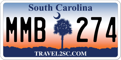 SC license plate MMB274