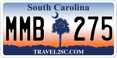 SC license plate MMB275