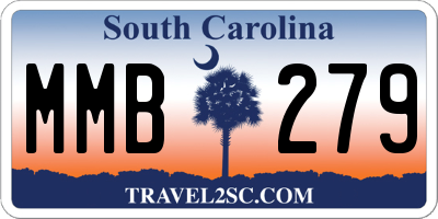 SC license plate MMB279