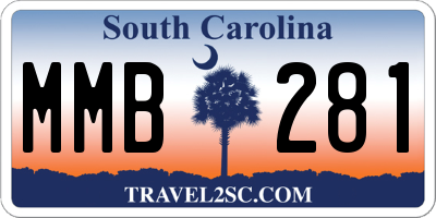 SC license plate MMB281