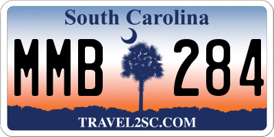 SC license plate MMB284