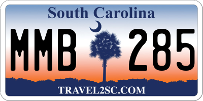 SC license plate MMB285