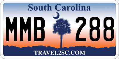 SC license plate MMB288