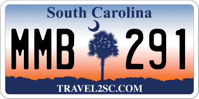 SC license plate MMB291