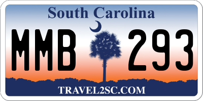 SC license plate MMB293