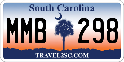 SC license plate MMB298