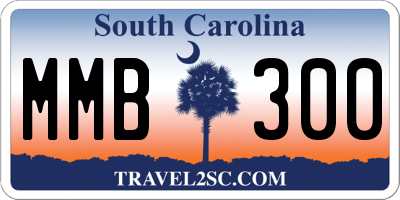 SC license plate MMB300