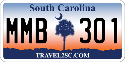 SC license plate MMB301