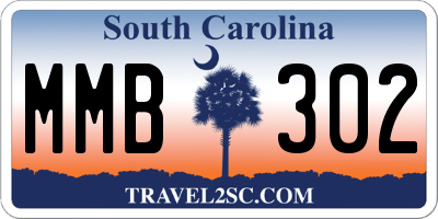 SC license plate MMB302
